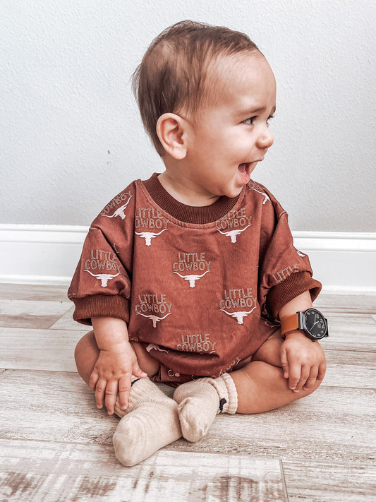 Little Cowboy | Short Sleeve Romper