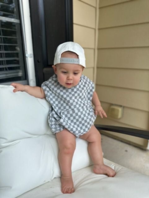 Ryder Checkered Hoodie Romper