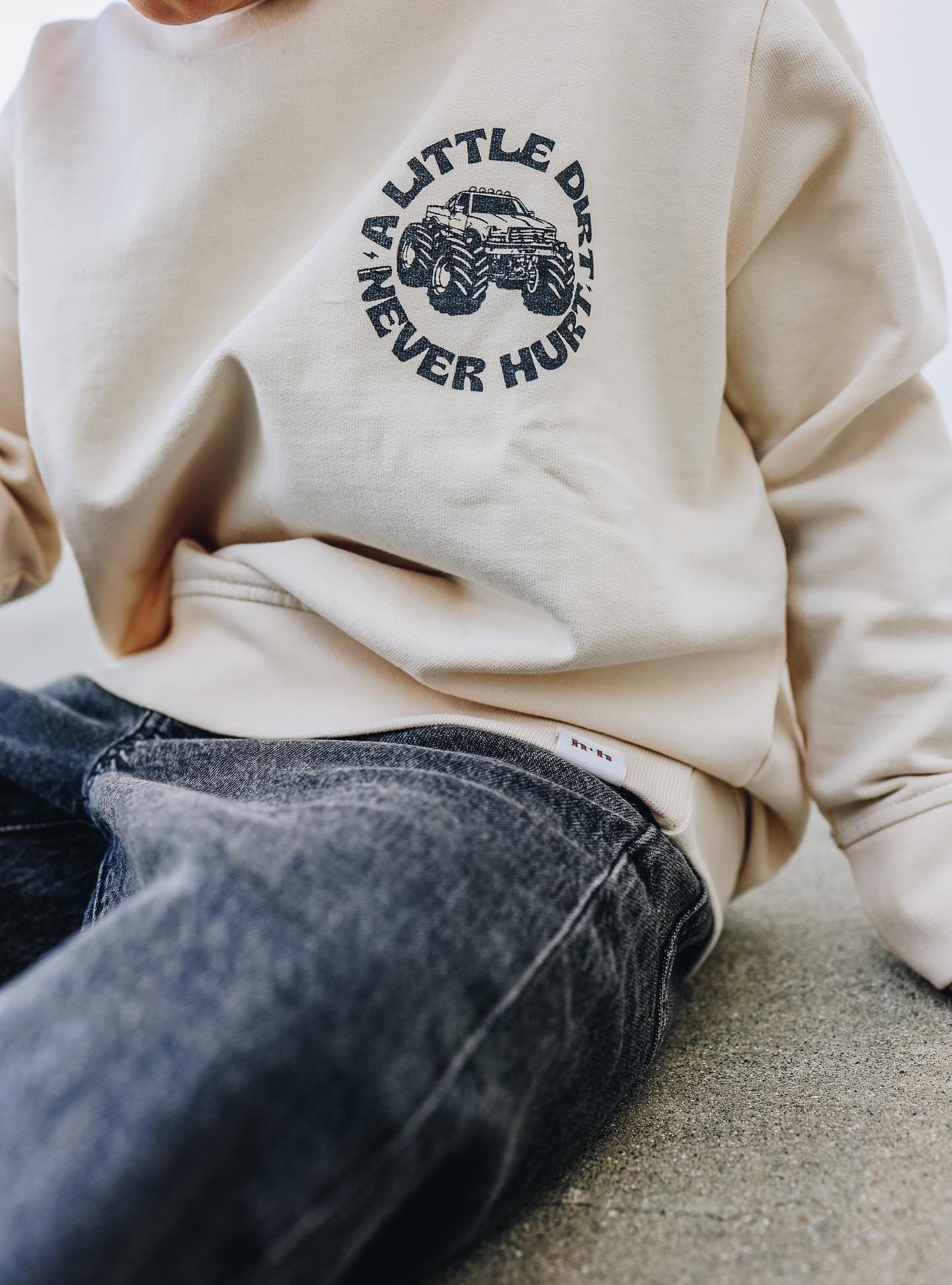 Monster Truck Acid Wash Crewneck Sweatshirt