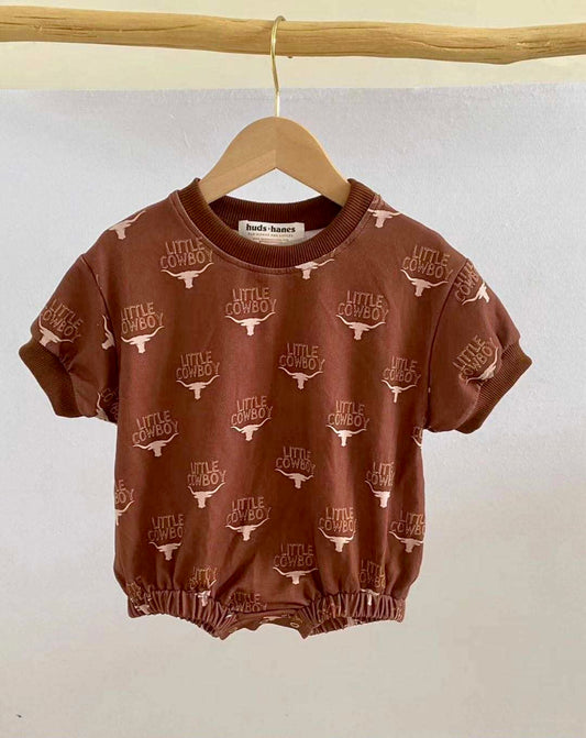 Little Cowboy | Short Sleeve Romper