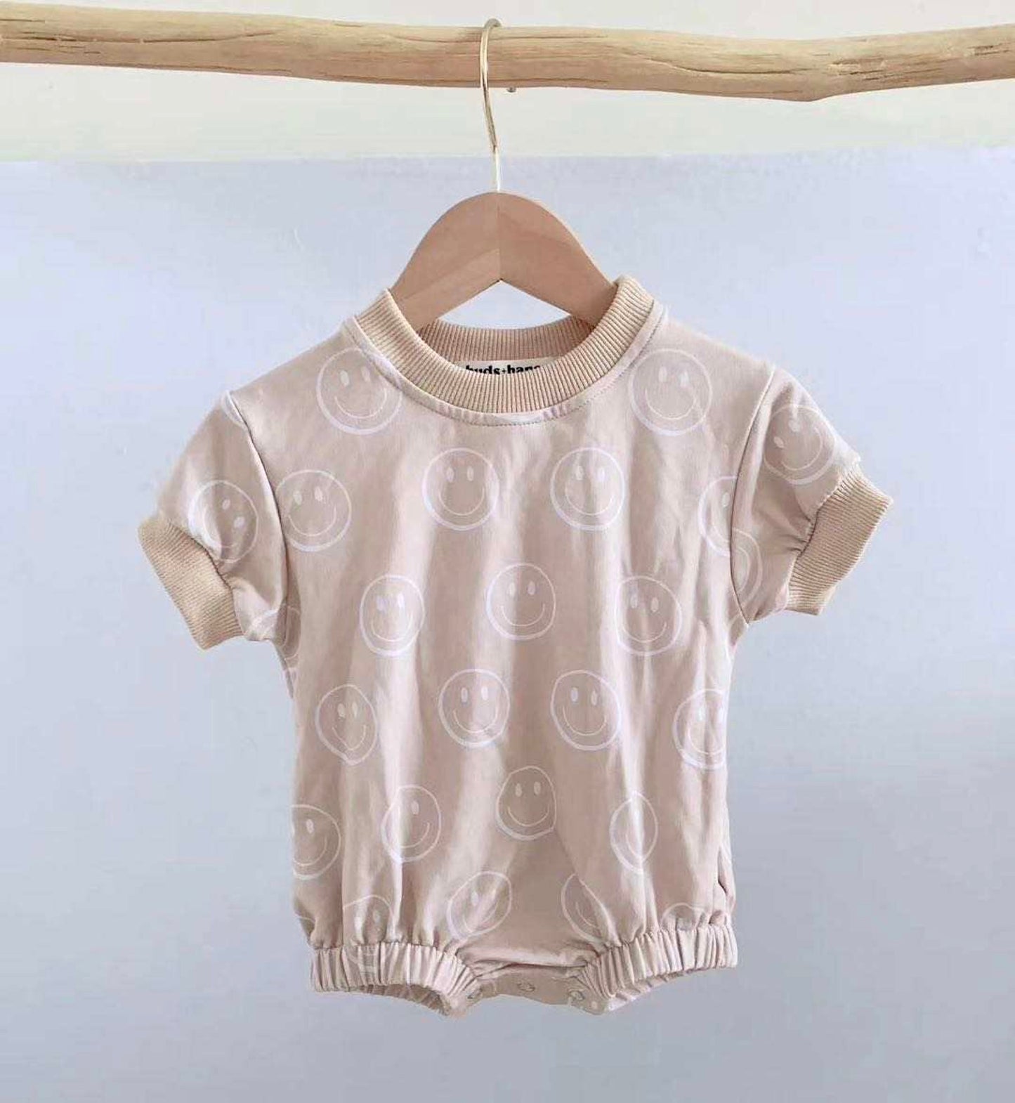 Neutral Smiley | Bubble Romper