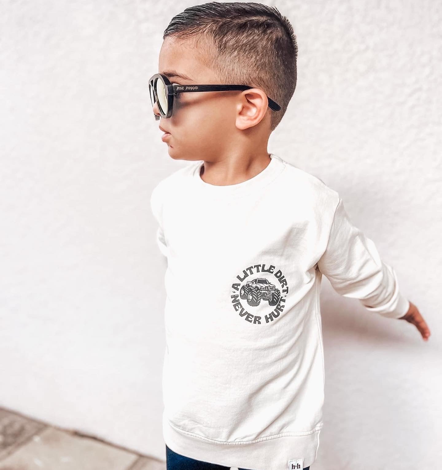 Monster Truck Acid Wash Crewneck Sweatshirt