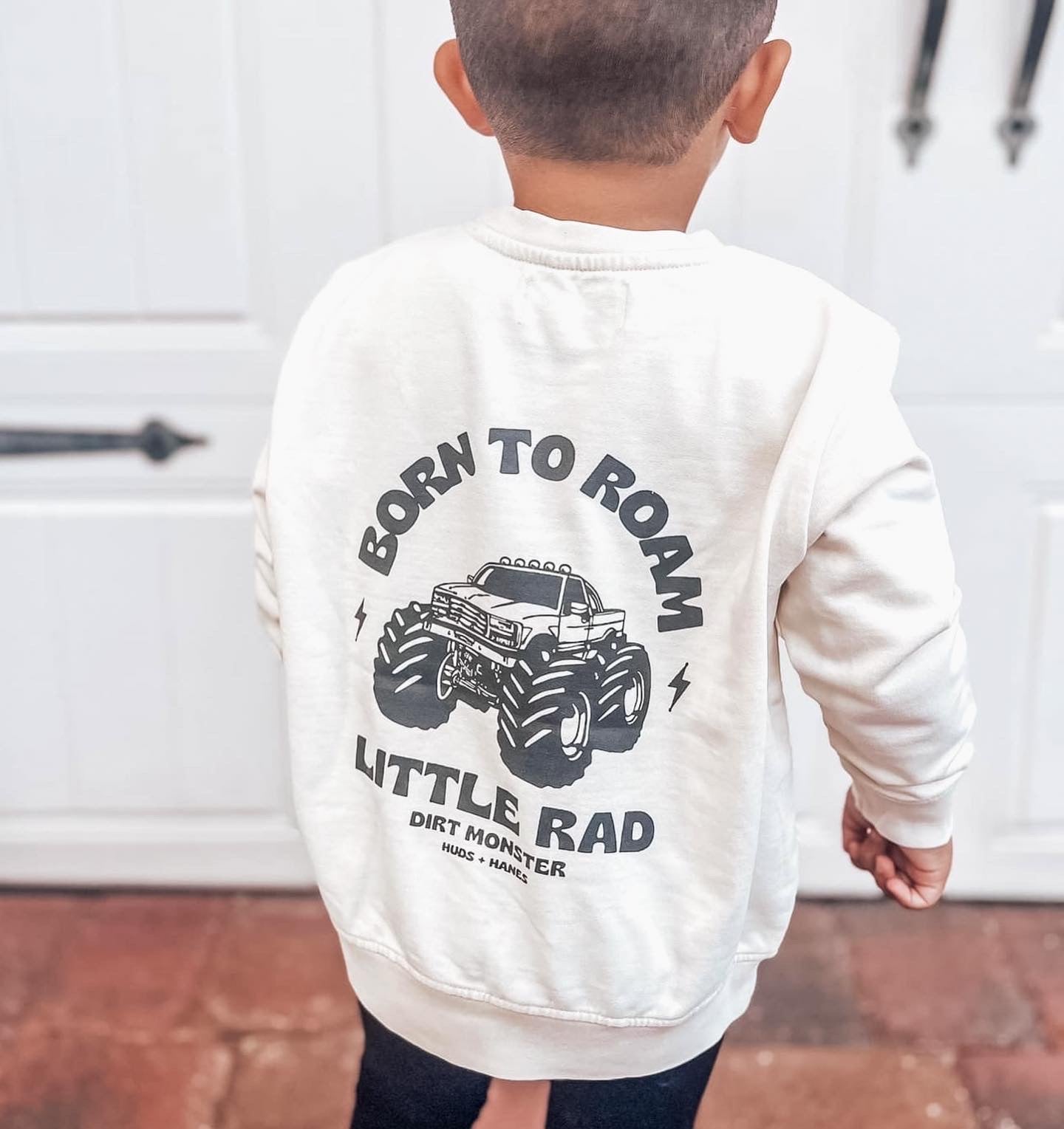 Monster Truck Acid Wash Crewneck Sweatshirt