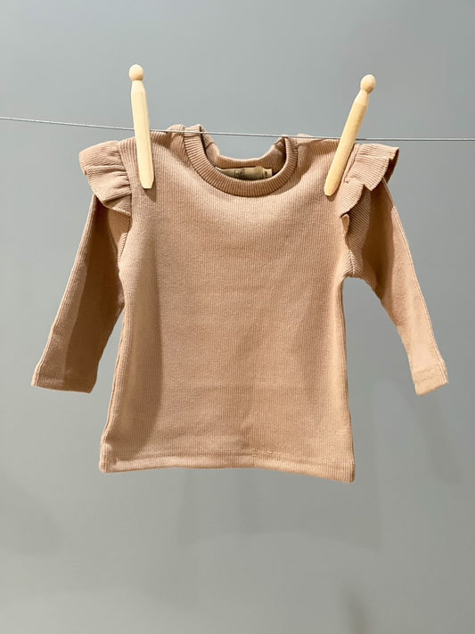 Ruffled Shoulder Top