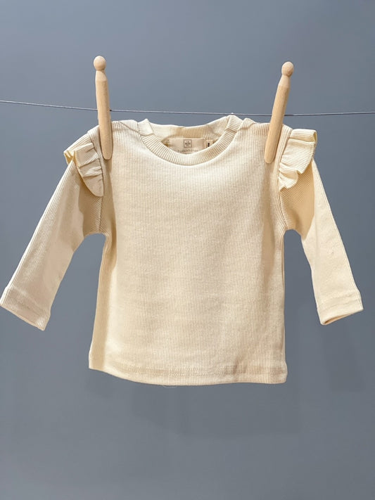 Ruffled Shoulder Top