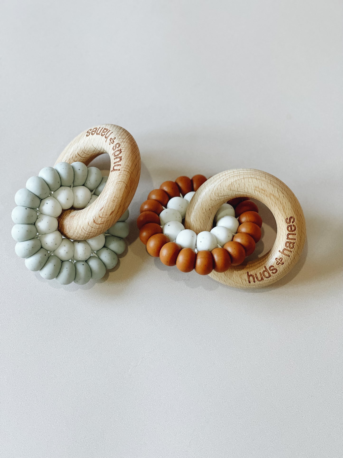 Wood + Silicone Rattle Teether