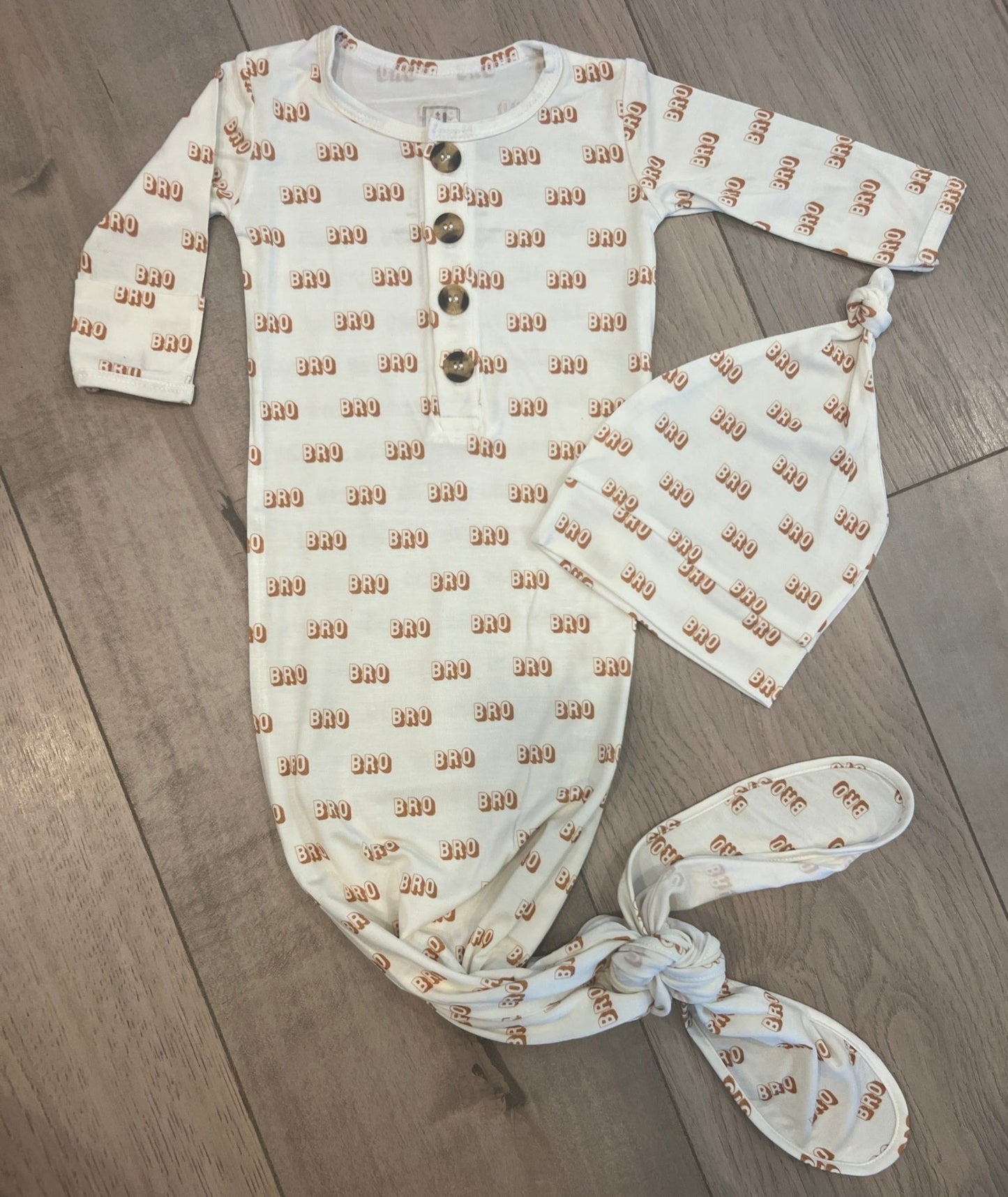 SIS / BRO Bamboo Newborn Gown