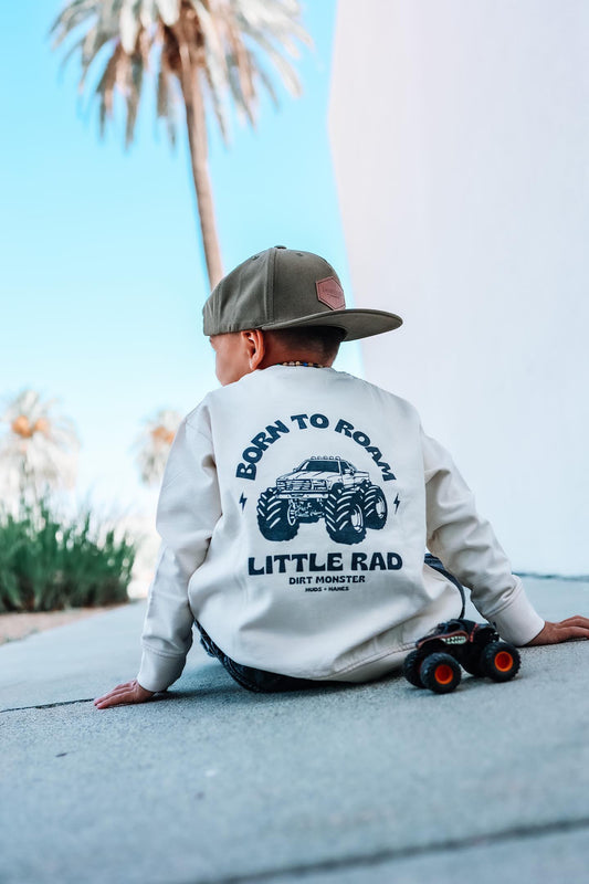 Monster Truck Acid Wash Crewneck Sweatshirt