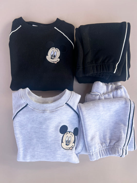 Silly Mickey Embroidered Sweat Set