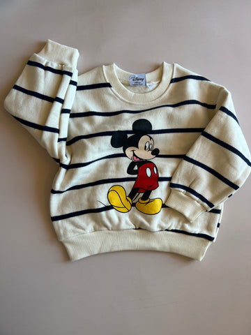 Disney Mouse Stripe Crewneck Sweatshirt