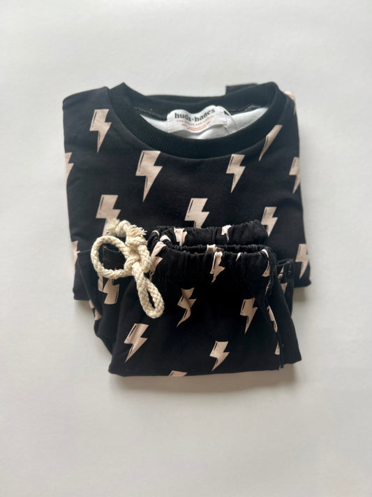 Lightning Bolt | Crewneck Sweatshirt Short Set