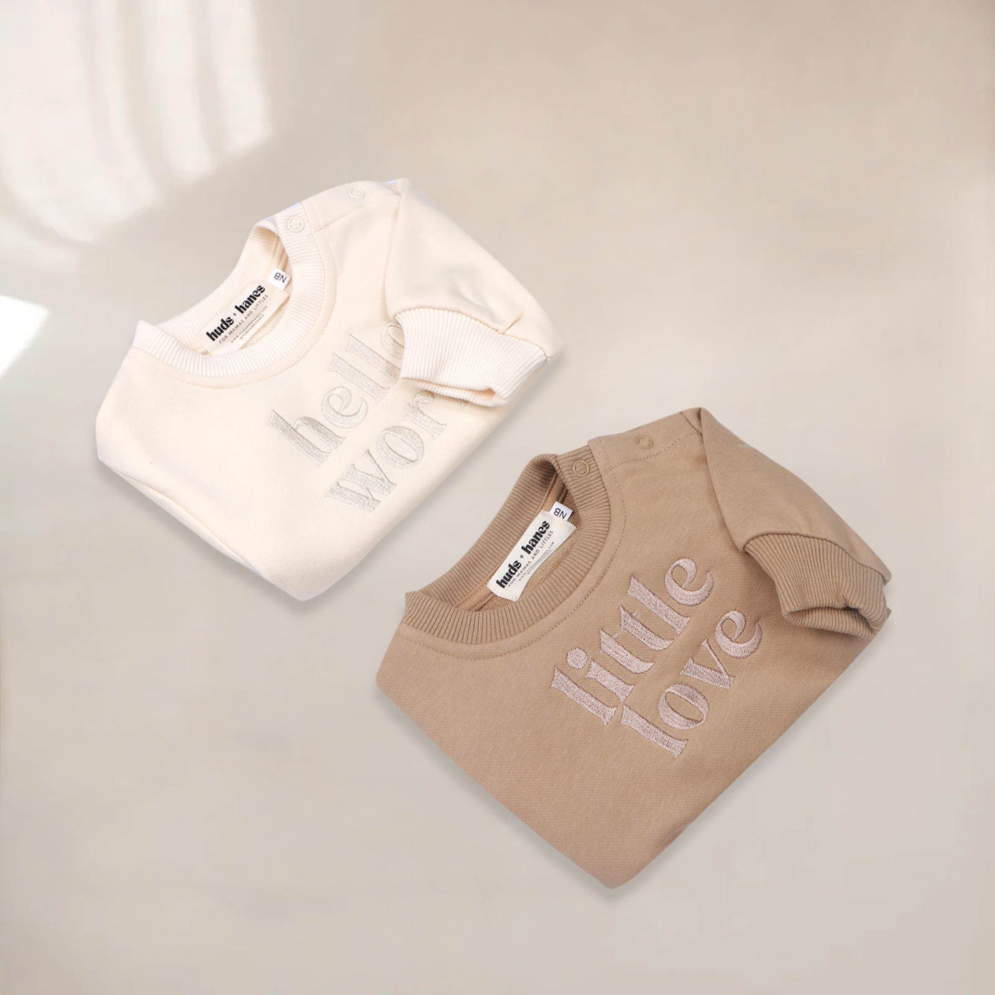Little Love Embroidered Sweatshirt Romper