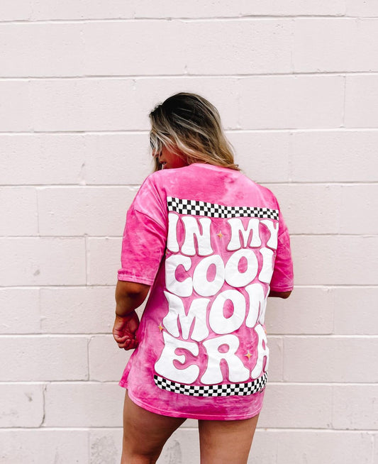 ‘In My Cool Mom Era’ Oversized Puff Print Tee no