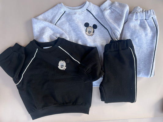 Silly Mickey Embroidered Sweat Set