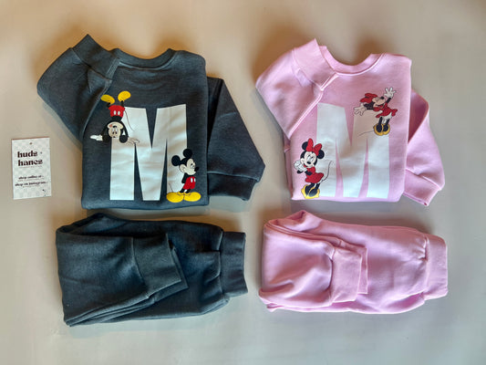 Disney Character Letter Sweat Set