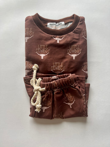 Little Cowboy | Crewneck Sweatshirt Short Set