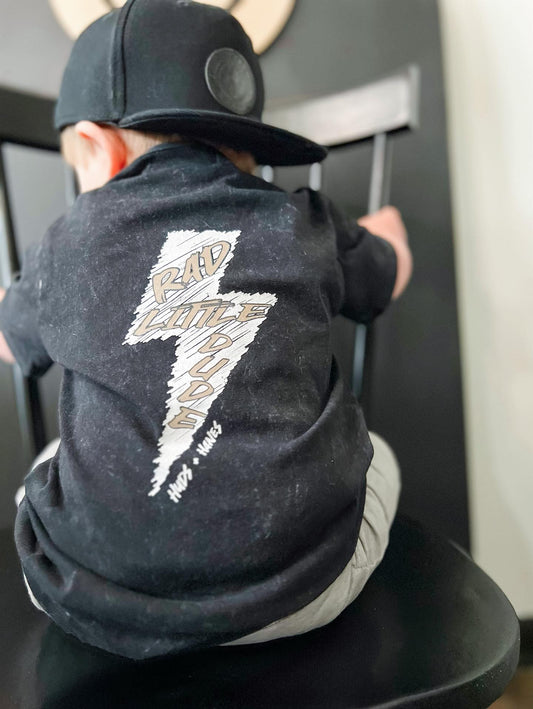 Rad Little Dude⚡Acid Wash Tee
