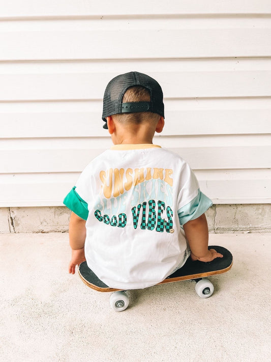 Good Vibes Green T-Shirt / Romper