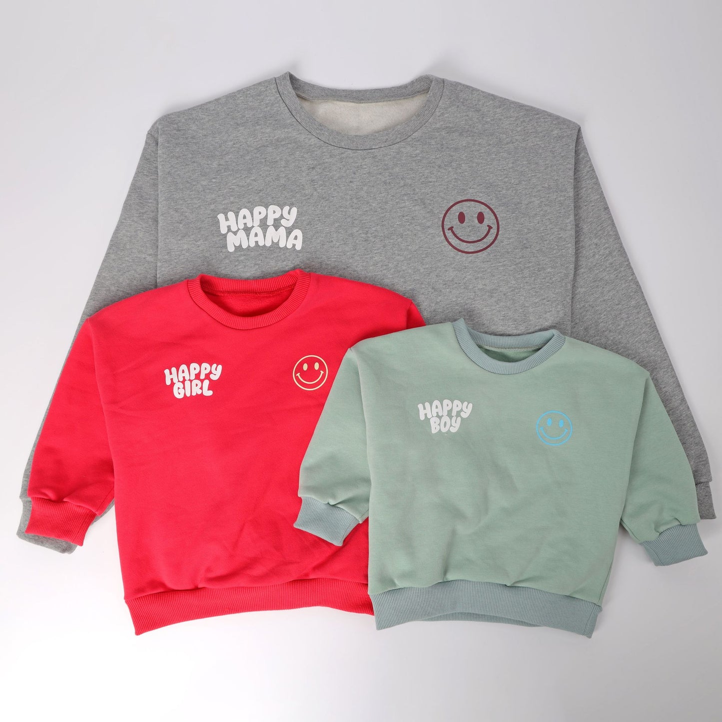 Smiley Fleece Sweatshirt | Happy Mama