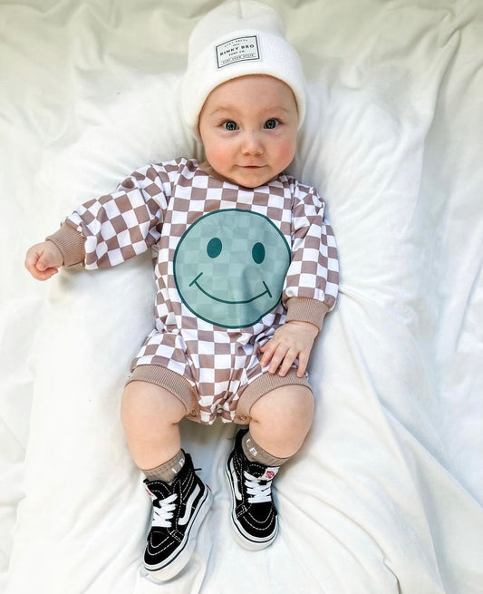 Checkered Smile Romper