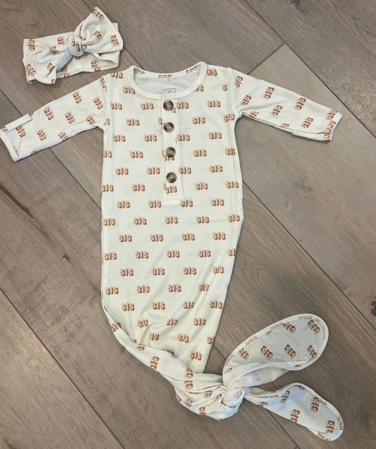 SIS / BRO Bamboo Newborn Gown