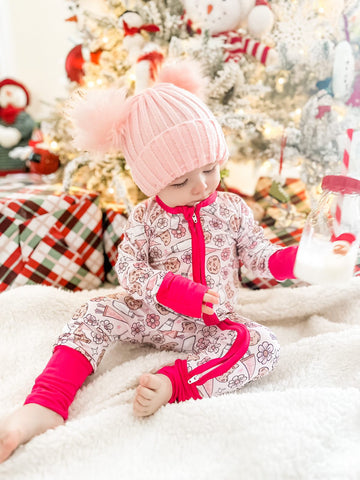 Bamboo Pajama | Pink Christmas Cookies