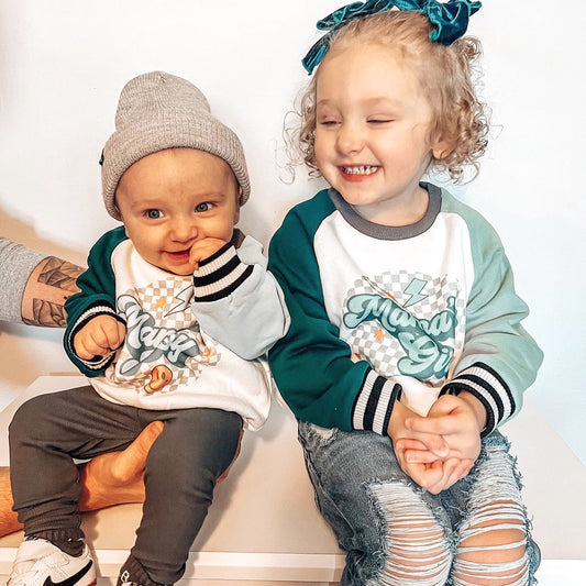 Groovy Varsity Sweater | Mama’s Girl