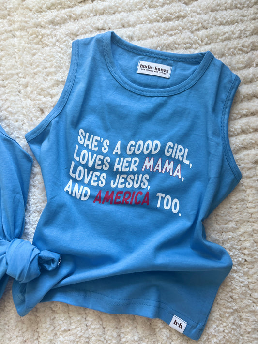 Free Fallin’ American Kids Tank Top