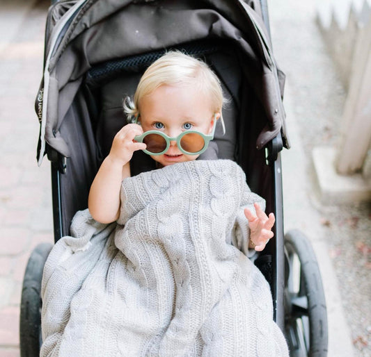 Cable Knit Stroller Blanket